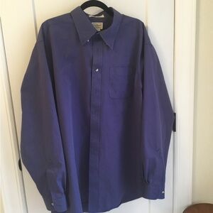 L.L. Bean Men's Casual Blue Button Down Shirt Size XL -Tall